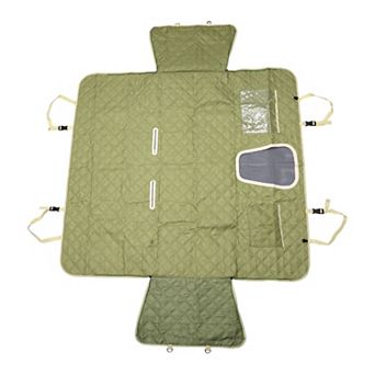 Magic Tapes Car Seat Cover with Safety Belts Hanging Ropes for Pet 1 pc