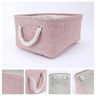 3 Pcs Storage Cube, Fabric Storage Bin with Handles for Closet, Storage Basket