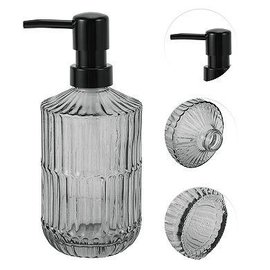 Simple Vertical Lines Soap Pump Dispenser for Bathroom 450ml 1 Pc