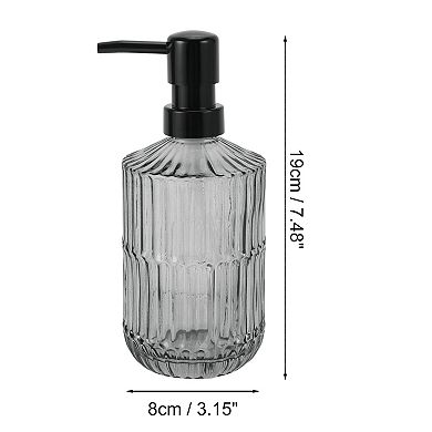 Simple Vertical Lines Soap Pump Dispenser for Bathroom 450ml 1 Pc