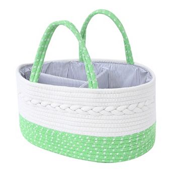 1 pc Woven Storage Basket, Shelf Closet Storage Bin for Blankets, Organizer Bin with Handles