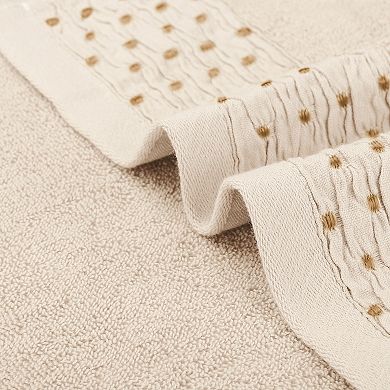 6 Pack Embroidery Pattern Hand Towels Set, Cotton Hand Towels Set 14" x 30"