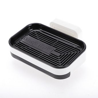 Wall Mounted Double Layer Soap Dish for Bathroom Kitchen 4.96"x3.39"x1.02" 1 pc