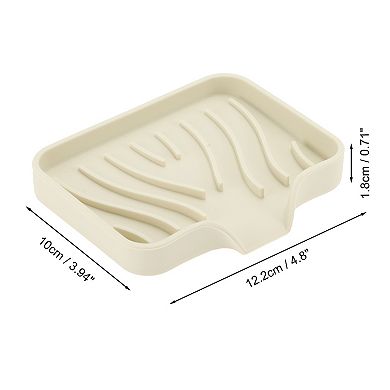 Waterproof Soap Holder with Draining for Bathroom 4.8"x3.94"x0.71" 1 Pc