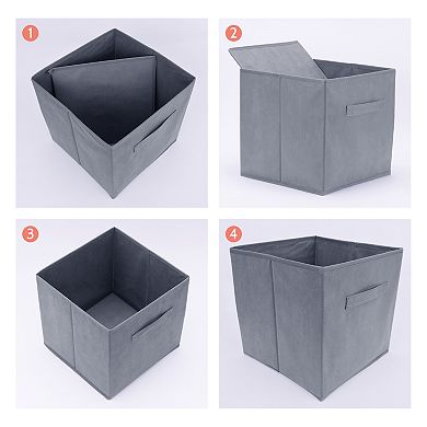 1 Pcs Collapsible Fabric Storage Cube Bin for Shelves Closet, 11 Inch Square Storage Basket