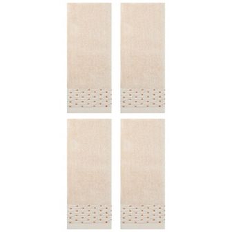 4 Pack Embroidery Pattern Hand Towels Set, Cotton Comfortable Hand Towels Set 14" x 30"