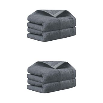 4 Pack Plaid Pattern Hand Towels Set, Highly Absorbent Towel 14" x 30"