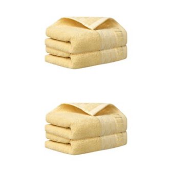 4 Pack Plaid Pattern Hand Towels Set, Highly Absorbent Towel 14" x 30"