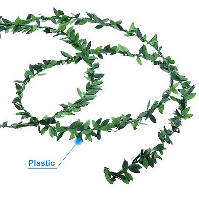 24.6 Ft Artificial Vines, Artificial Ivy Greenery Garland Fake Vine Leaf Garland