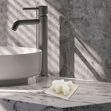 Waterproof Trapezoid Soap Holder for Bathroom 3.54"x3.54"x0.51" 1 Pc