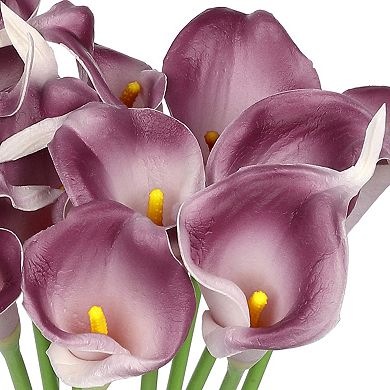 Artificial Calla-Lily Flowers, 12 Stem Bouquets Artificial Latex Real Touch Flowers for Wedding
