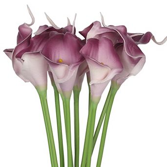 Artificial Calla-Lily Flowers, 12 Stem Bouquets Artificial Latex Real Touch Flowers for Wedding