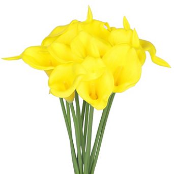 Artificial Calla-Lily Flowers, 12 Stem Bouquets Artificial Latex Real Touch Flowers for Wedding