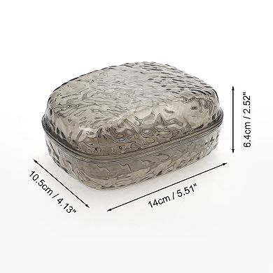 Waterproof with Cover Soap Holder for Bathroom 5.51"x4.13"x2.52" 1 Pc