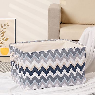 1 pcs Fabric Collapsible Storage Basket Bin with Handle and Drawstring Closure, Storage Cube