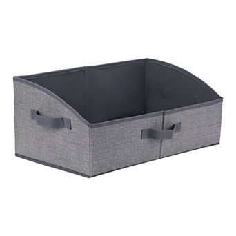 Trapezoidal Storage Bin with Handles for Shelves Closet, 1 Pack Collapsible Storage Basket