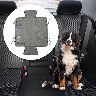 Removable Car Seat Cover for Dog for Cat Grey 1 Pc