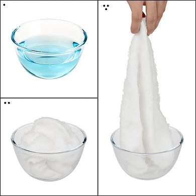 Dish Wash Cloths, 24 Pack Kitchen Wash Cloths for Dishes Terry Dish Kitchen Towel White 10" x 12"