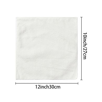 Dish Wash Cloths, 24 Pack Kitchen Wash Cloths for Dishes Terry Dish Kitchen Towel White 10" x 12"