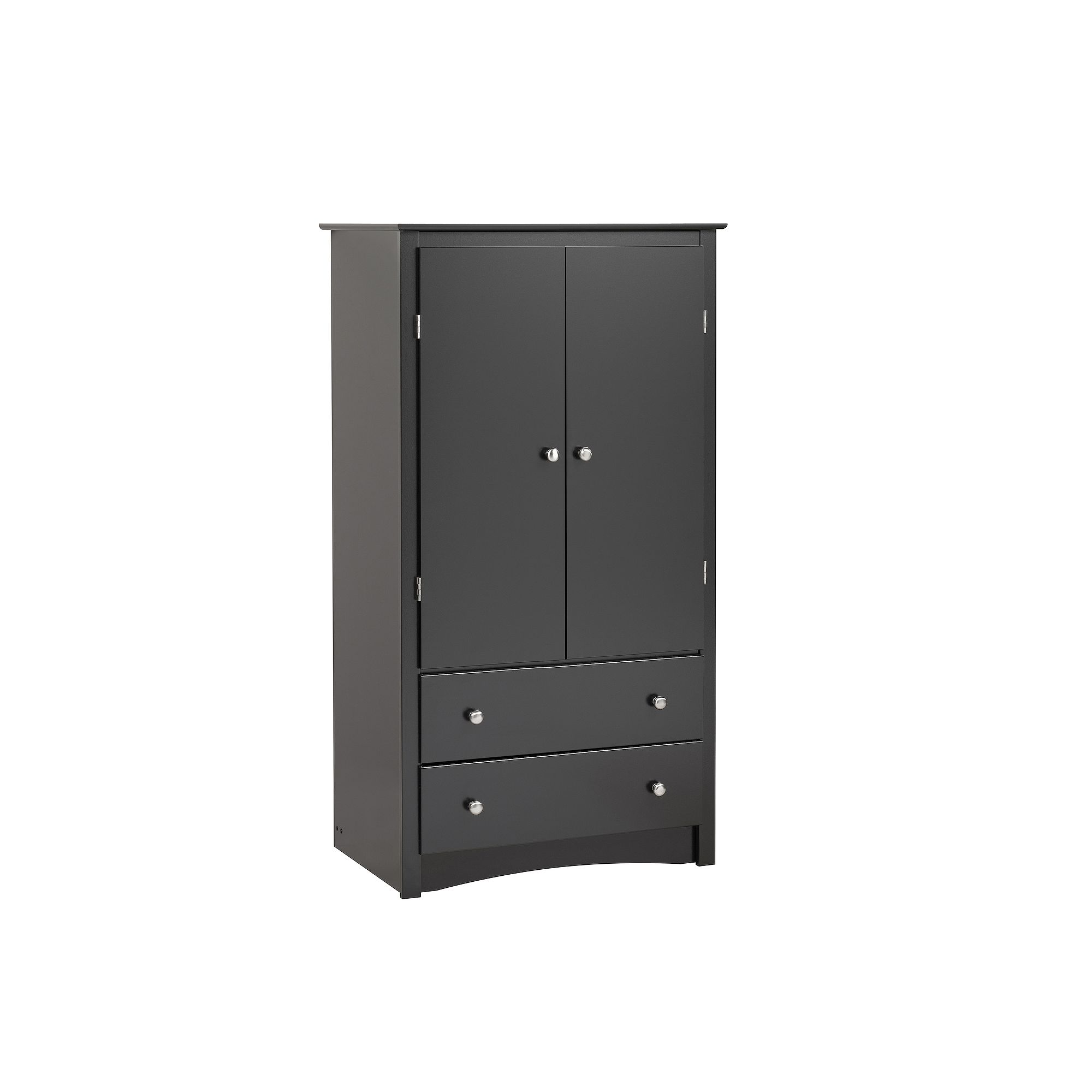 Prepac 2-Drawer Armoire, Black
