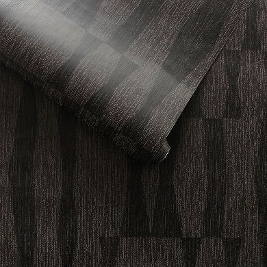 Tempaper Faux Grasscloth Geo Textured Peel and Stick Wallpaper