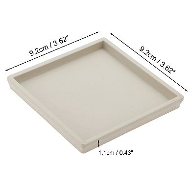 Waterproof Square Soap Holder for Bathroom 3.62"x3.62"x0.43" 1 Pc