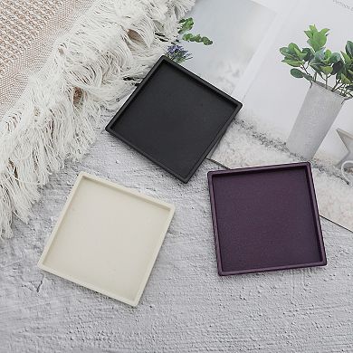 Waterproof Square Soap Holder for Bathroom 3.62"x3.62"x0.43" 1 Pc