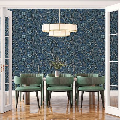 Tempaper Metallic Bloom Peel and Stick Wallpaper
