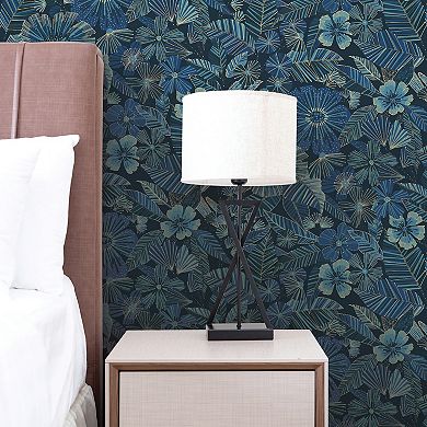 Tempaper Metallic Bloom Peel and Stick Wallpaper