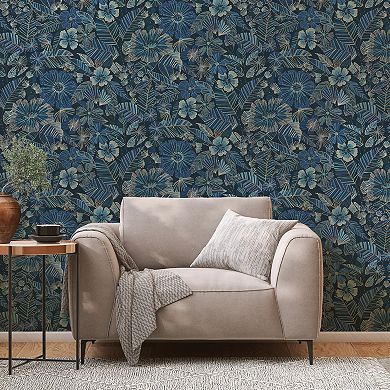 Tempaper Metallic Bloom Peel and Stick Wallpaper