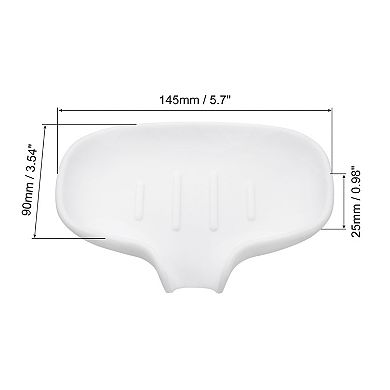 Soap Dish with Drain Tray, Silicone Self Draining Waterfall Soap Saver Holder 1 Pack