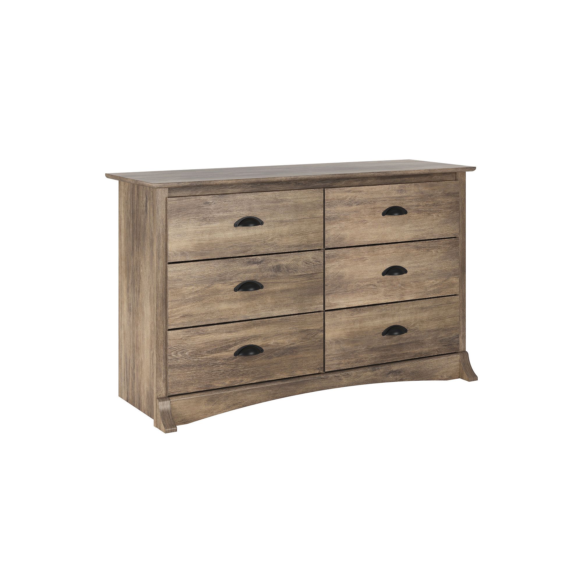 Prepac 6-Drawer Dresser, Drifted Gray
