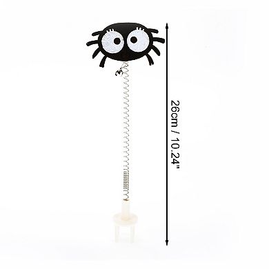 1 Pcs Portable Spider Pattern Cat Playing Rod for Indoor Entertainment Black