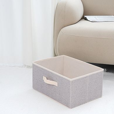 Storage Bin with Handles for Shelves Closet, 1 Pack Collapsible Storage Basket