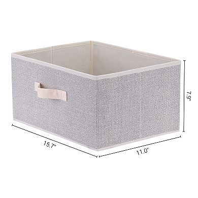 Storage Bin with Handles for Shelves Closet, 1 Pack Collapsible Storage Basket