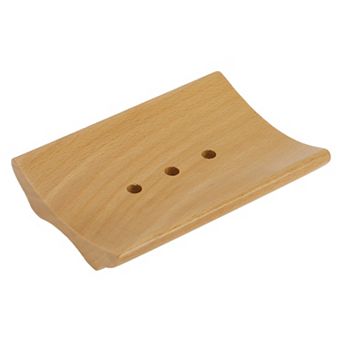 Portable Square Soap Dish for Bathroom for Kitchen 4.29"x2.99"x0.79" 1 pc Brown