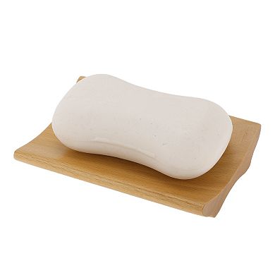 Portable Square Soap Dish for Bathroom for Kitchen 4.29"x2.99"x0.79" 1 Pc Brown