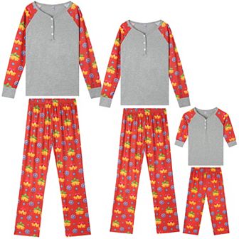 Long Sleeve Tops with Pants Loungewear Festival Party Pajama Sets for Men