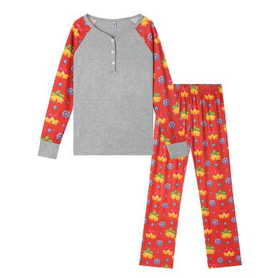 Long Sleeve Tops with Pants Loungewear Festival Party Pajama Sets for Men