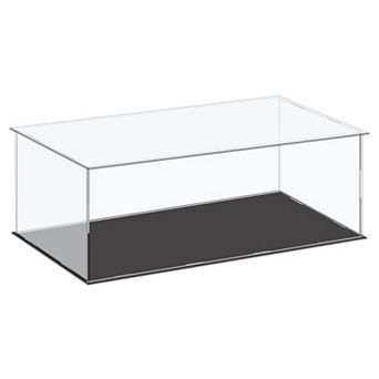 Acrylic Display Case Plastic Cube Storage Box Clear Assemble Dustproof Showcase 16.1x8.3x6.1 Inch