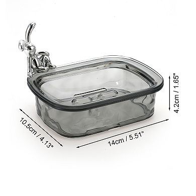 Waterproof Rabbit Pattern Soap Holder for Bathroom 5.51"x4.13"x1.65" 1 Pc