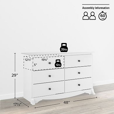 Prepac Monterey 6-Drawer Dresser