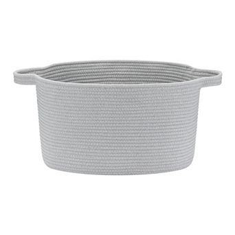 Woven Storage Basket with Handle, Shelf Closet Storage Bin for Blankets, Shoes, Organizer Bin