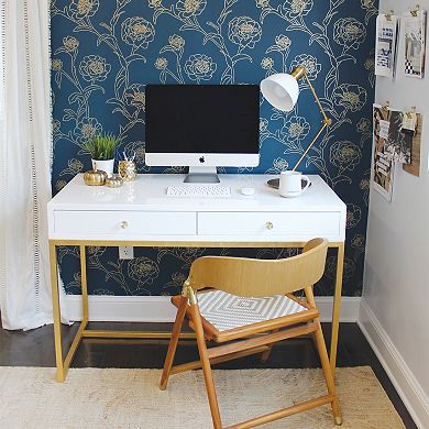 Tempaper Peonies Peel and Stick Wallpaper
