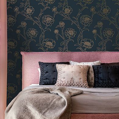 Tempaper Peonies Peel and Stick Wallpaper