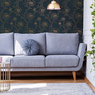 Tempaper Peonies Peel and Stick Wallpaper