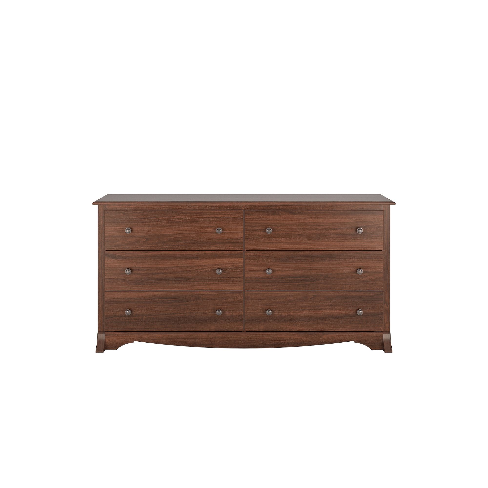 Prepac Monterey 6-Drawer Large Dresser, Red