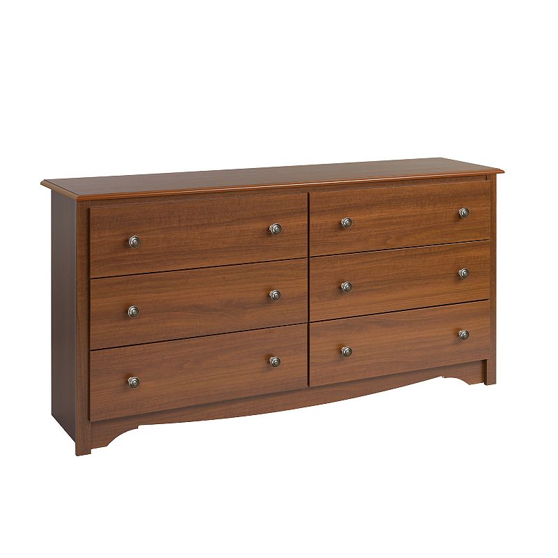 91472802 Prepac Monterey 6-Drawer Large Dresser, Brown, Fur sku 91472802