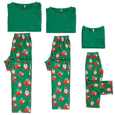 Pajamas Santa Loungewear Set Long Sleeve Pjs Set for Children