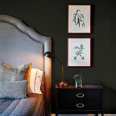 Tempaper Faux Horizontal Grasscloth Textured Peel and Stick Wallpaper